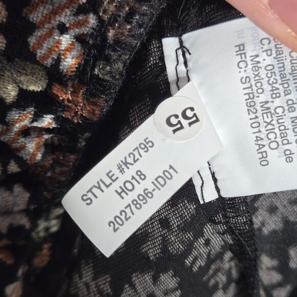 Madewell Velvet Tulip Sleeve Floral Print Ruffle Top NEW Women's Small - Picture 11 of 12